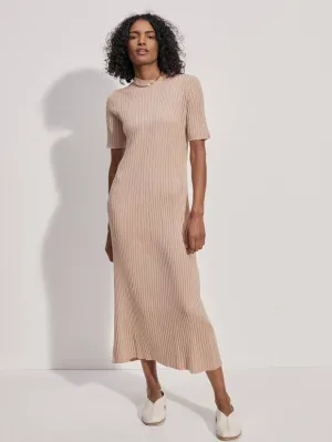 Maeve Rib Knit Midi Dress by Varley | Warm Taupe