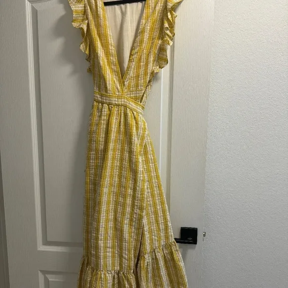 MAJORELLE Mistwood Dress Yellow Plaid