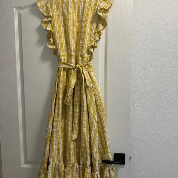 MAJORELLE Mistwood Dress Yellow Plaid