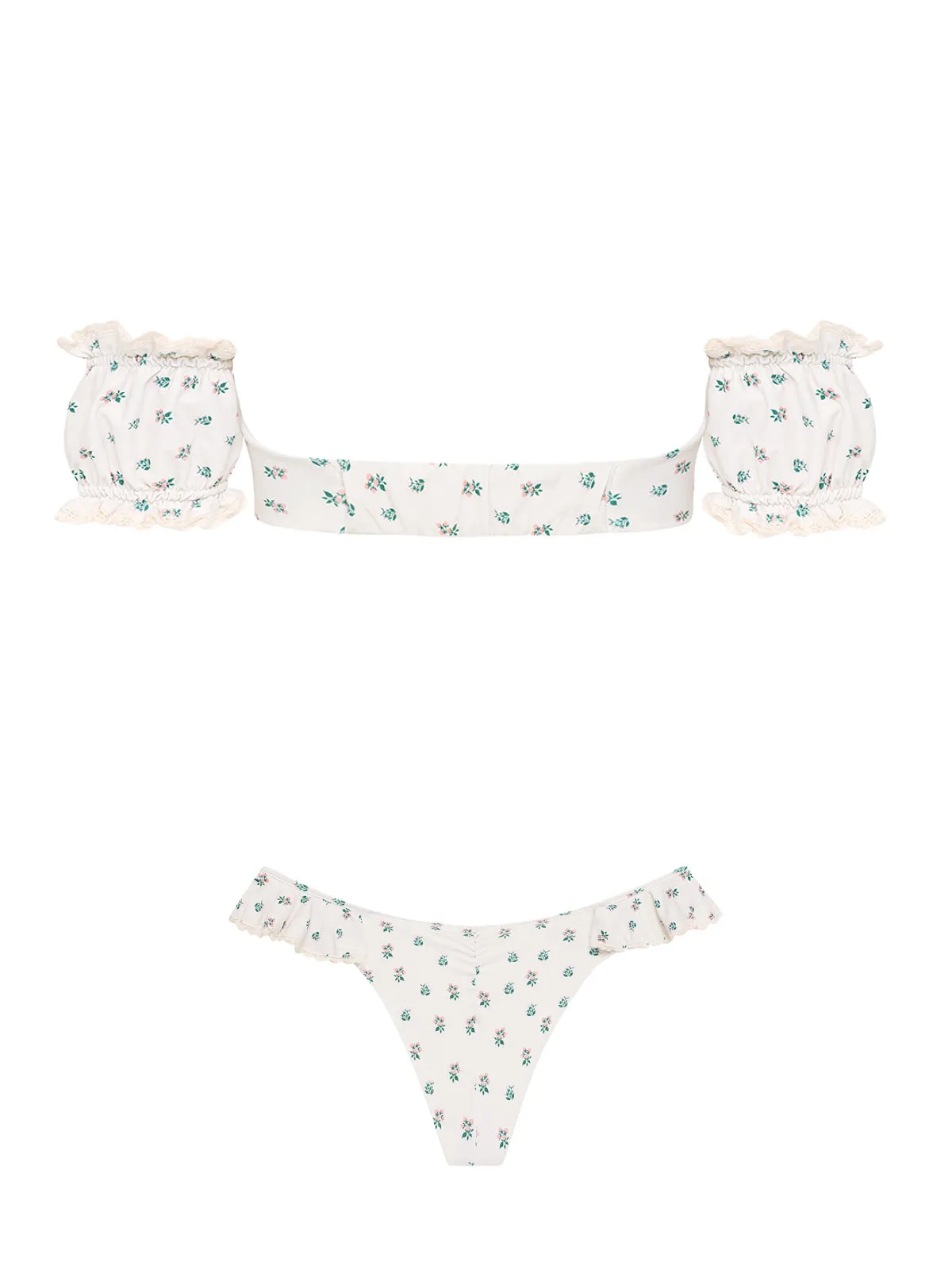 Mama Sleeves-Ruffle Uno Bikini ::RET