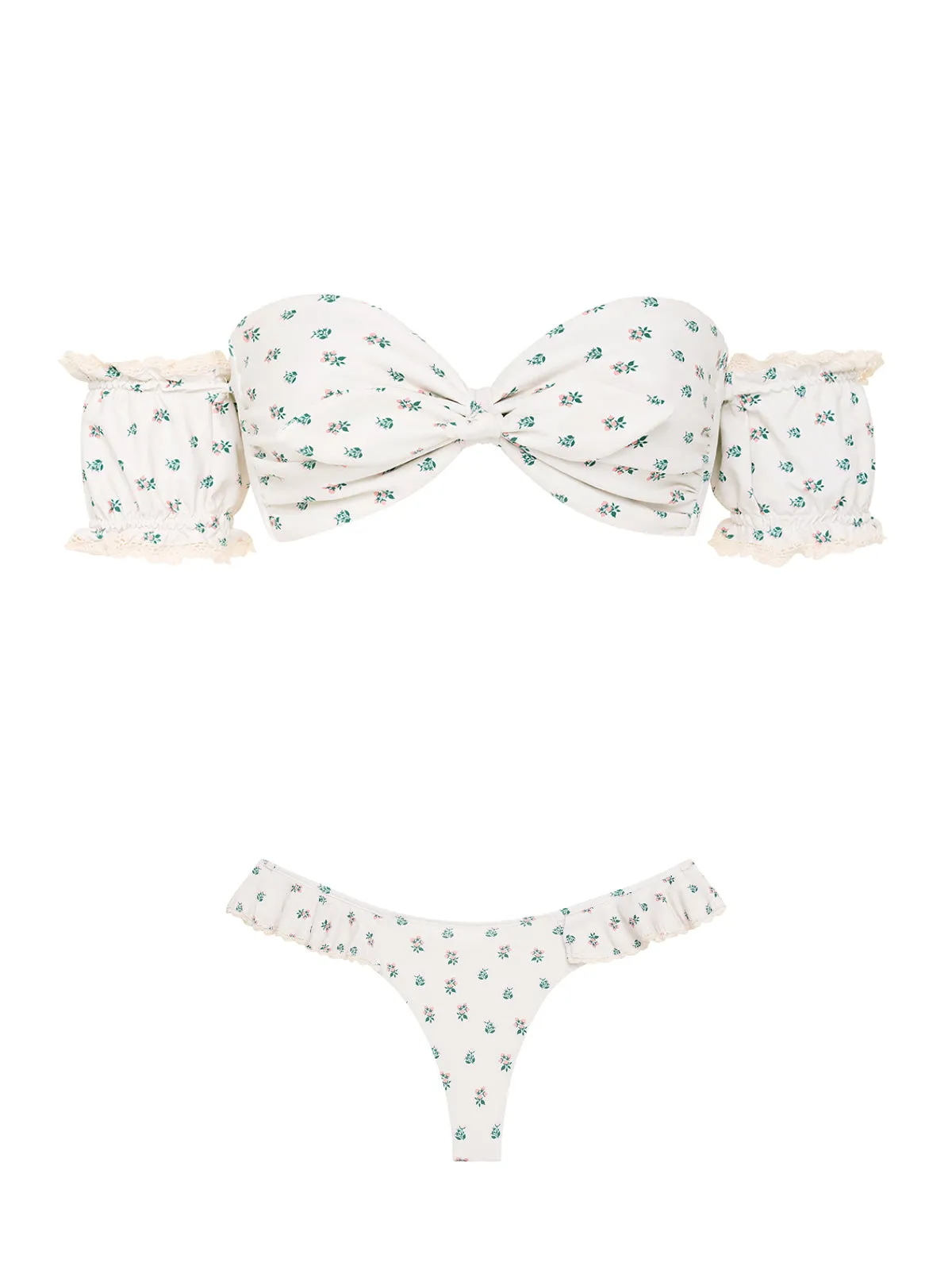 Mama Sleeves-Ruffle Uno Bikini ::RET