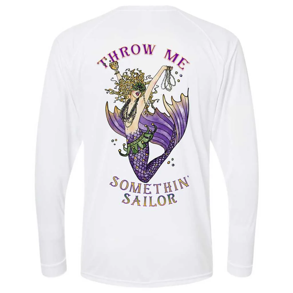 Mardi Gras Mermaid Performance Sun Shirt (White)