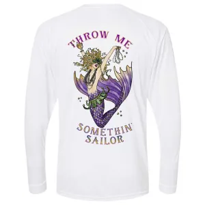 Mardi Gras Mermaid Performance Sun Shirt (White)