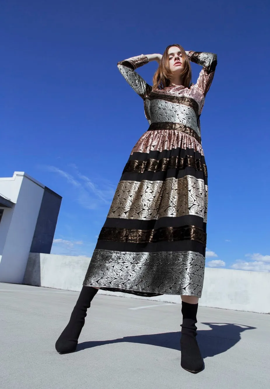 MARY MCFADDEN Burnout Dress