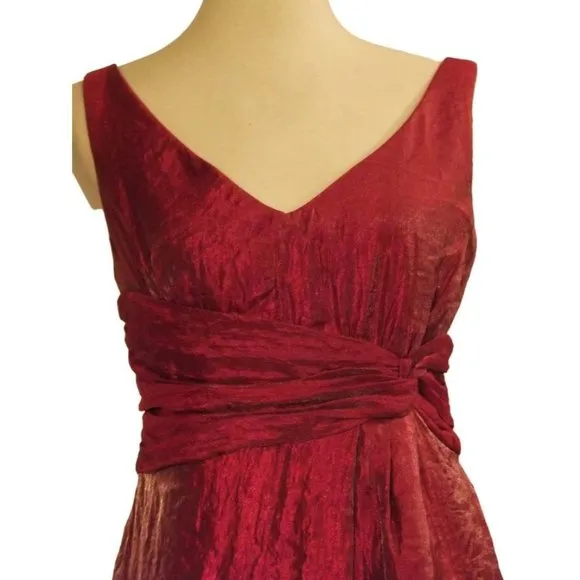 MAX &amp; CLEO (BCBG Max Azria) Bubble Hem Shimmer Metallic Pink Dress 6 NEW