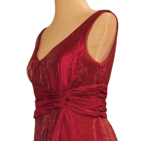 MAX &amp; CLEO (BCBG Max Azria) Bubble Hem Shimmer Metallic Pink Dress 6 NEW