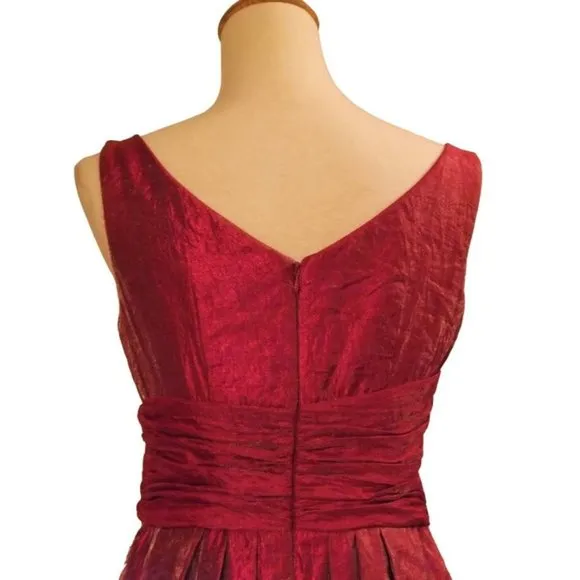 MAX &amp; CLEO (BCBG Max Azria) Bubble Hem Shimmer Metallic Pink Dress 6 NEW