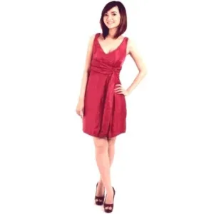 MAX &amp; CLEO (BCBG Max Azria) Bubble Hem Shimmer Metallic Pink Dress 6 NEW