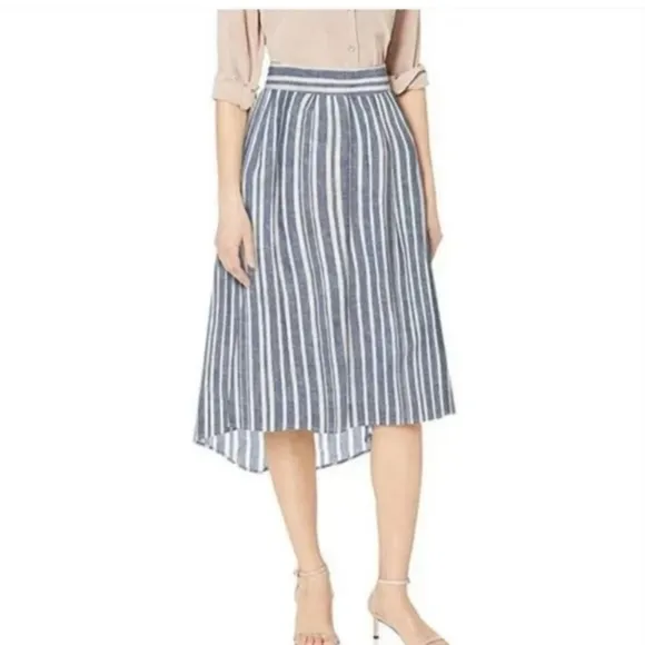 Max Studio Belted High Low Midi Skirt Women's
