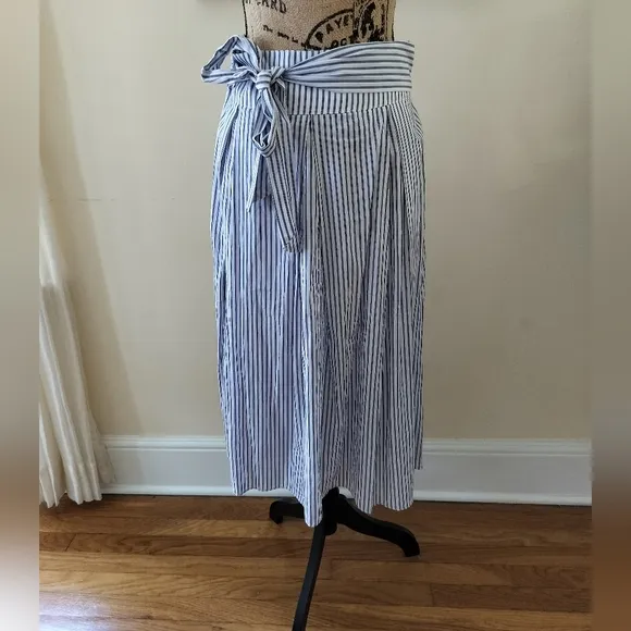 Max Studio Belted High Low Midi Skirt Women's