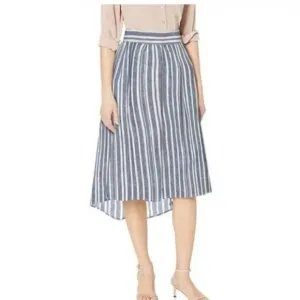 Max Studio Belted High Low Midi Skirt Women's