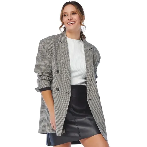 Max Studio Vegan Leather A-line Skirt black large NWT