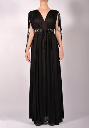 Maxi Jersey Draping Dress