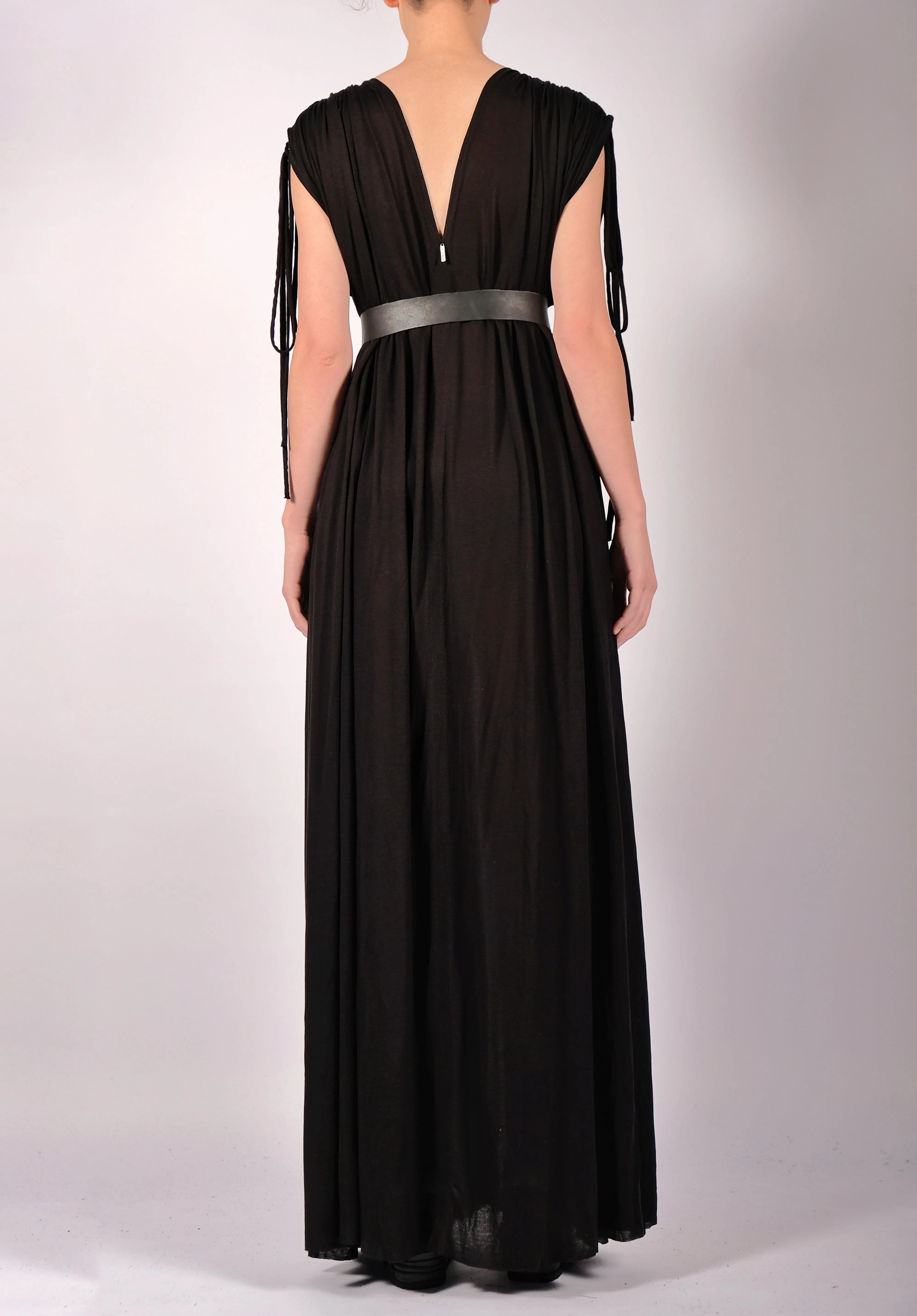 Maxi Jersey Draping Dress