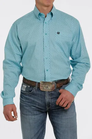 MENS CINCH BLUE BUTTON LONG SLEEVE SHIRT