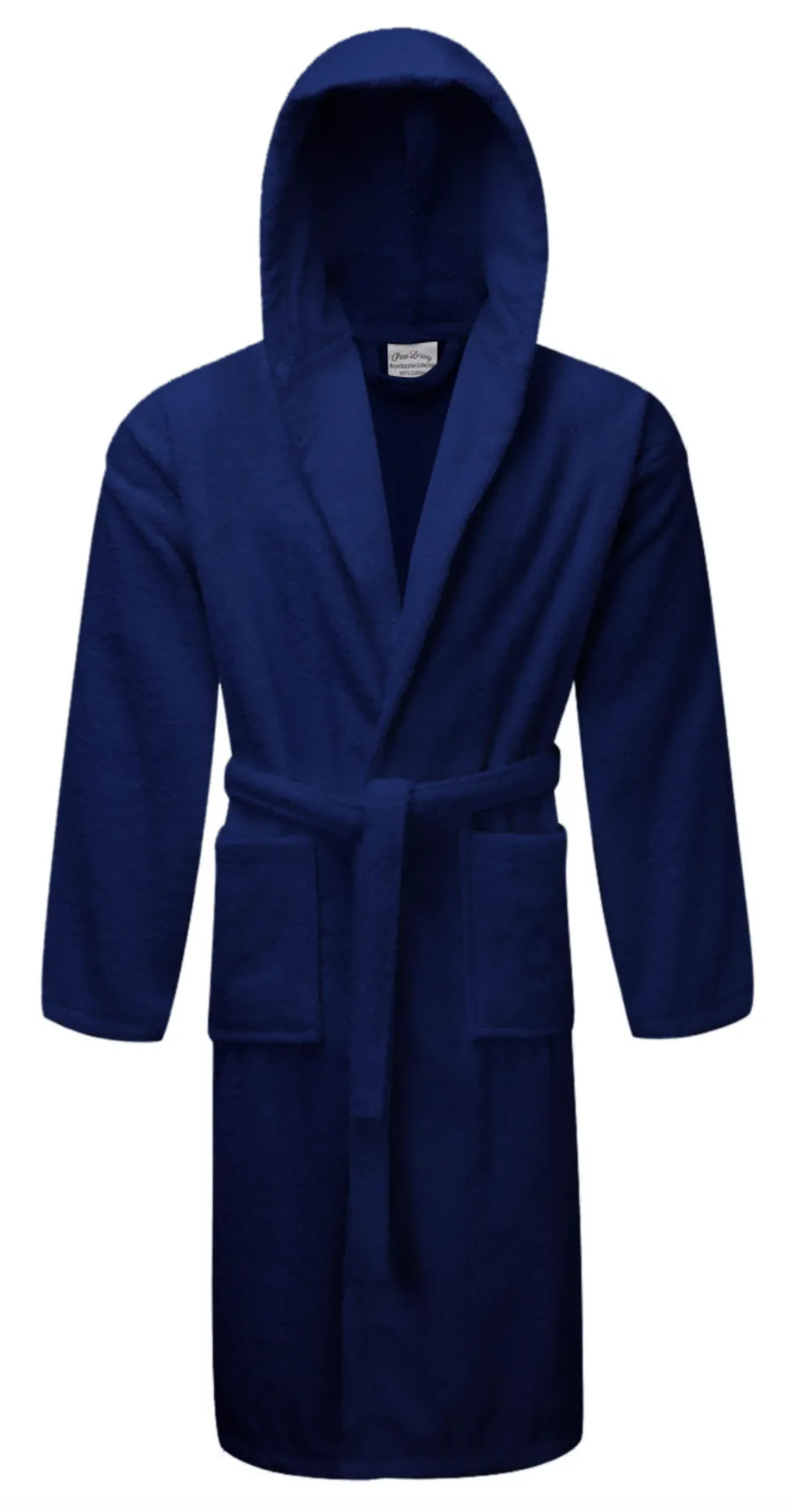 Mens personalised back luxury hooded terry towelling dressing gown
