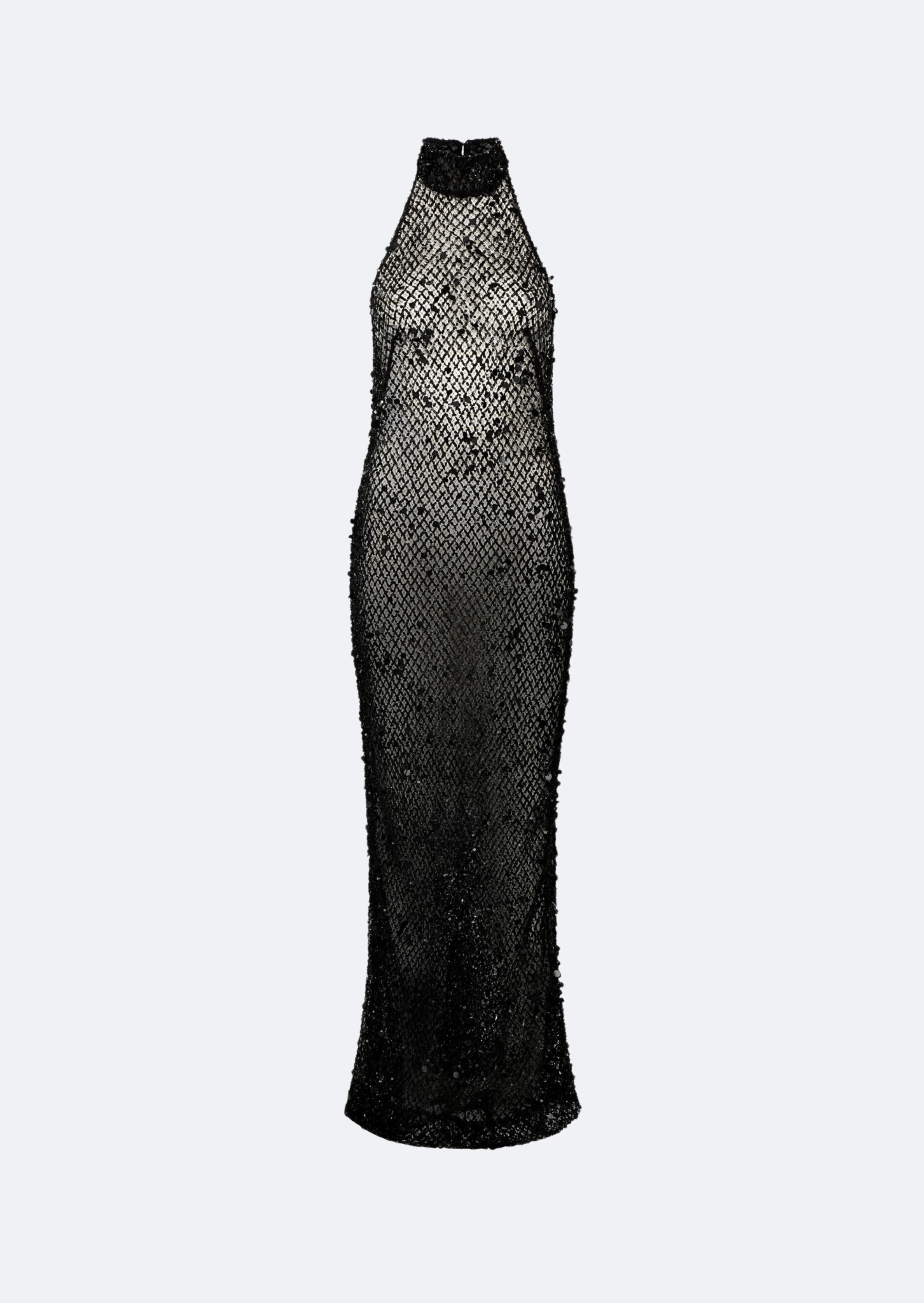 Mesh Sequin Gown