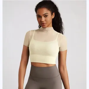 Meshed Short Sleeved Top