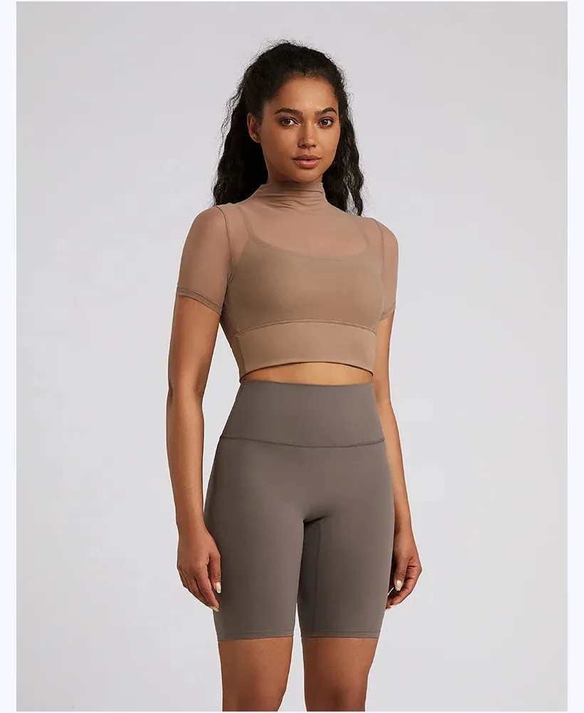 Meshed Short Sleeved Top