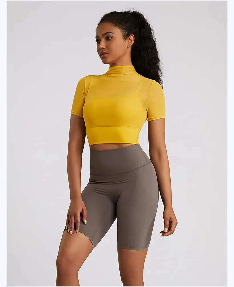 Meshed Short Sleeved Top