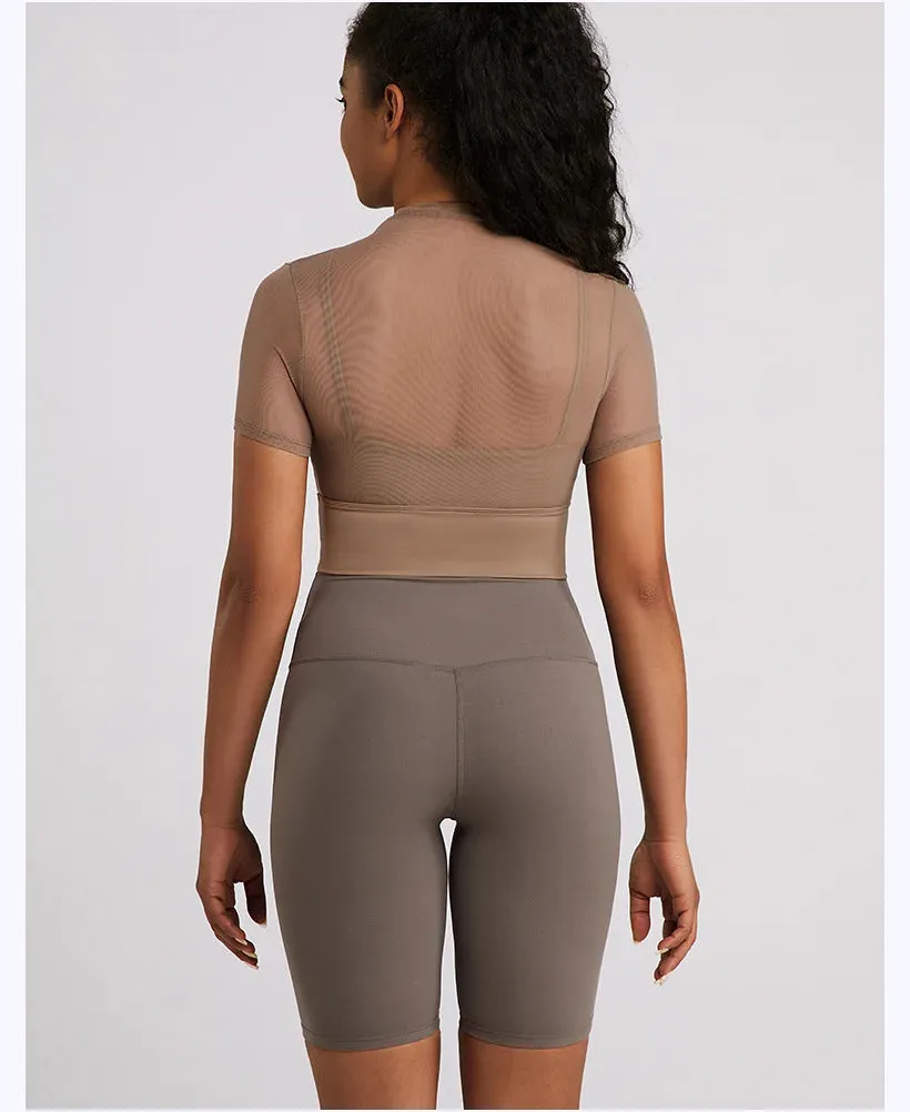 Meshed Short Sleeved Top