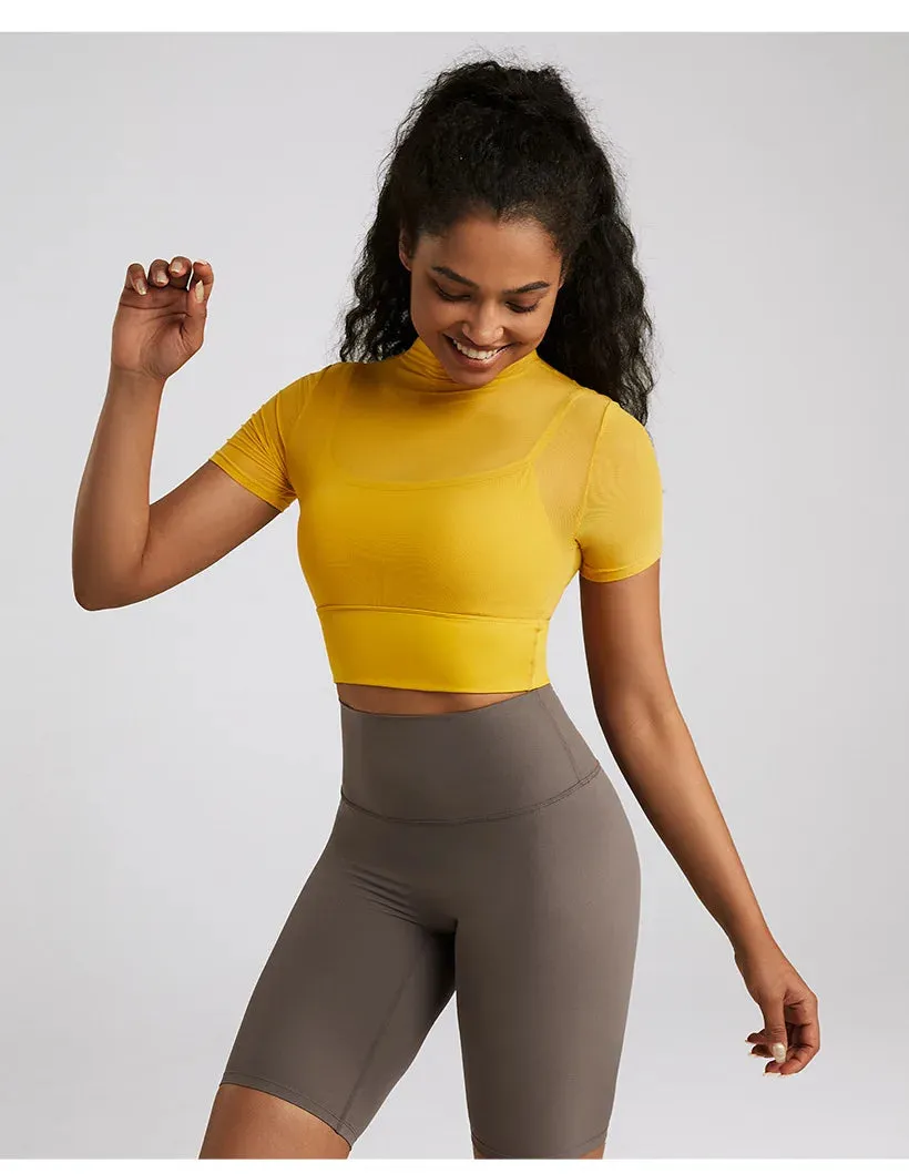 Meshed Short Sleeved Top