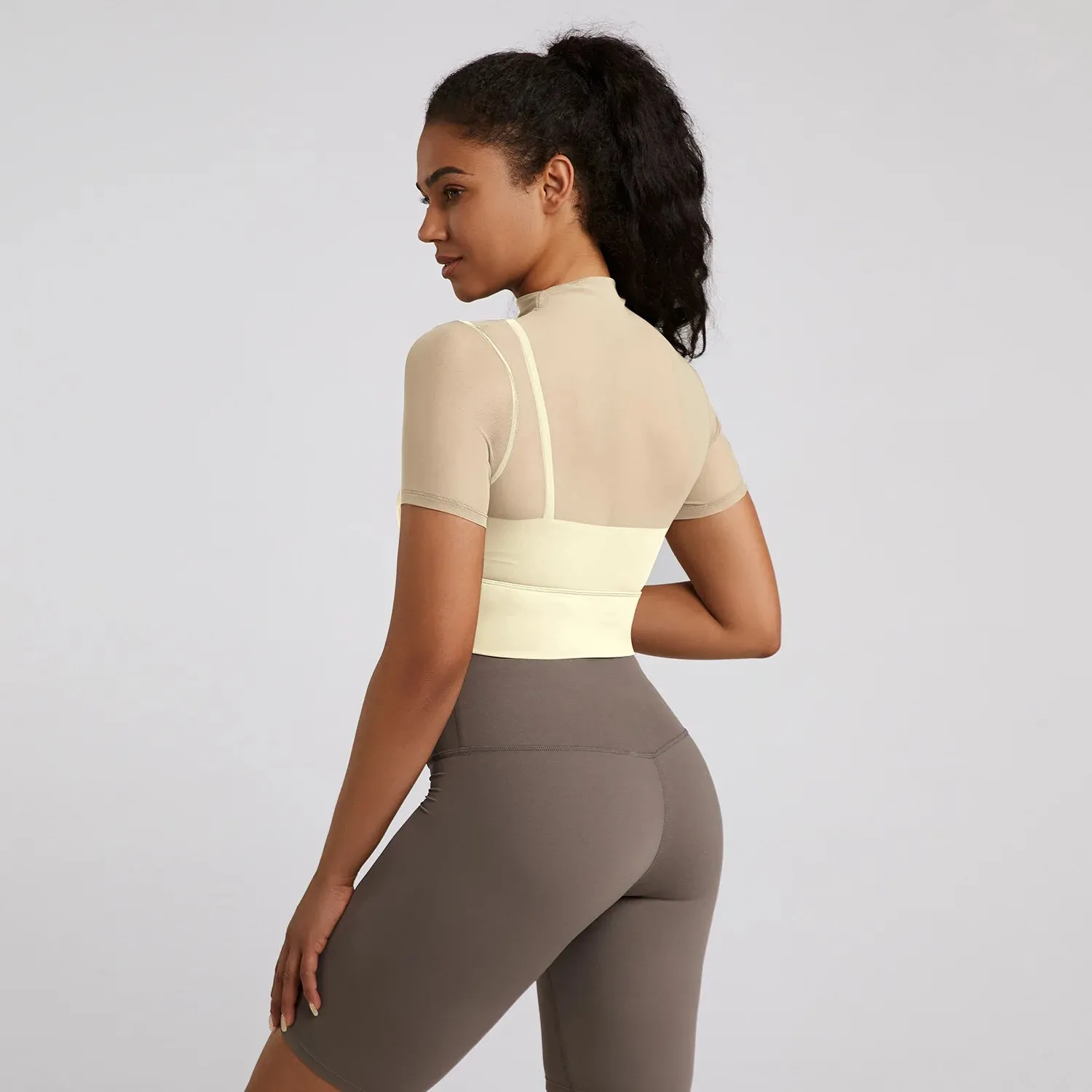 Meshed Short Sleeved Top