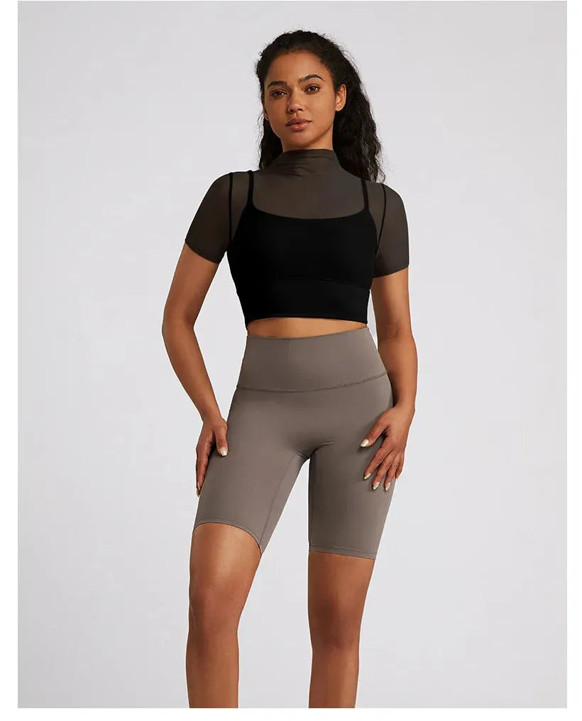 Meshed Short Sleeved Top