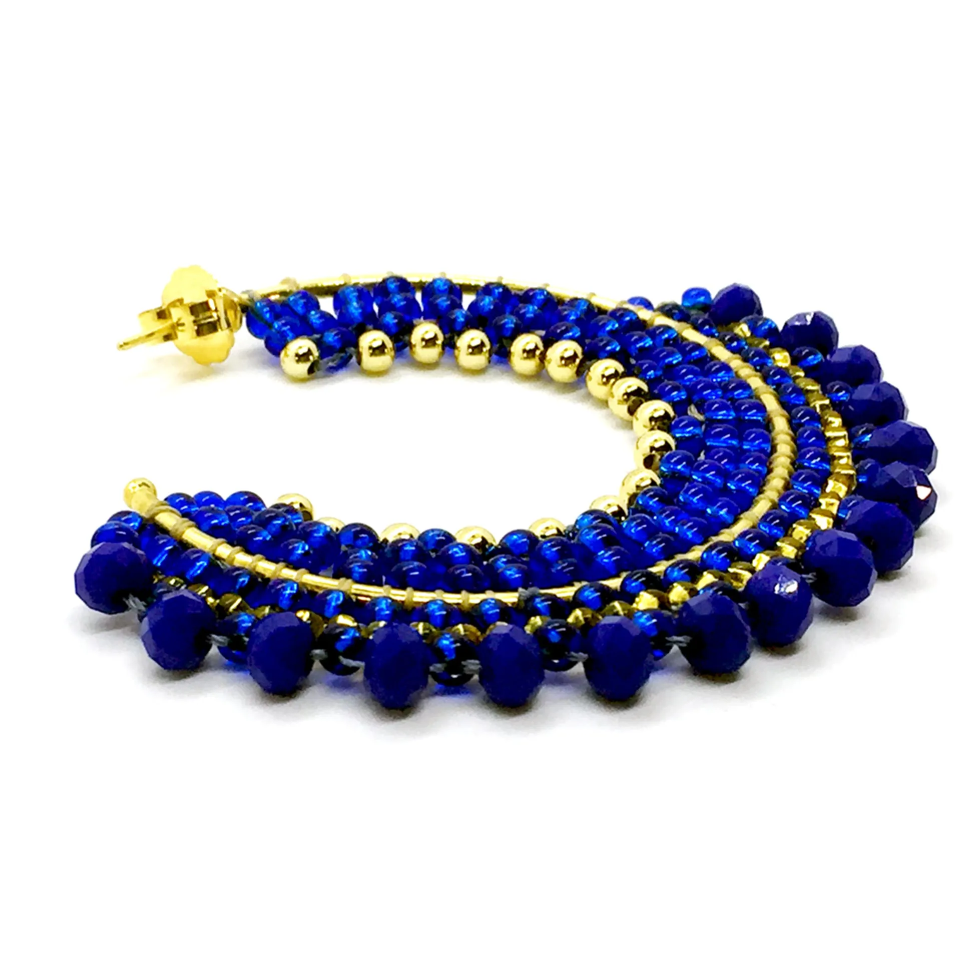 Metallic Blue Rondelle
