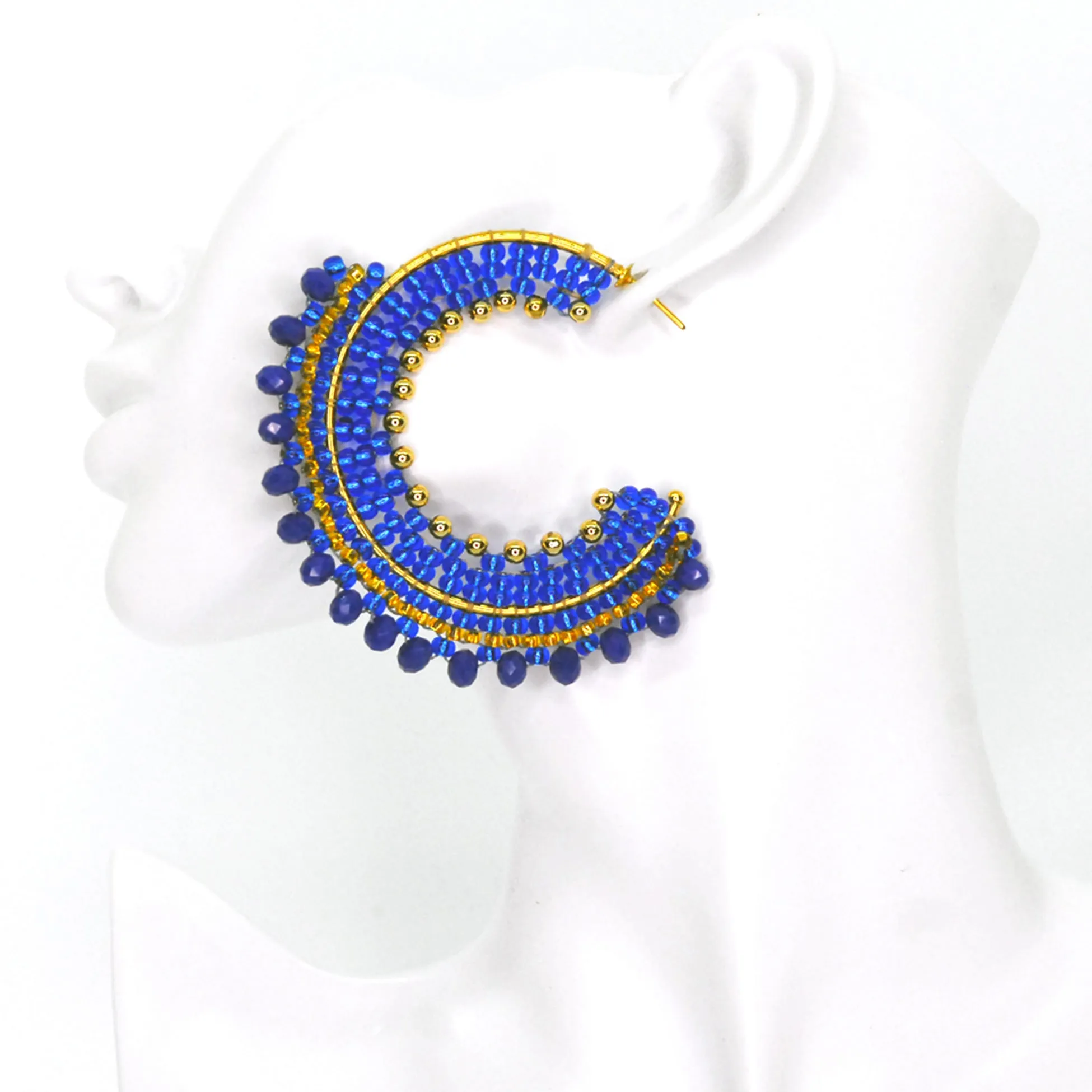 Metallic Blue Rondelle