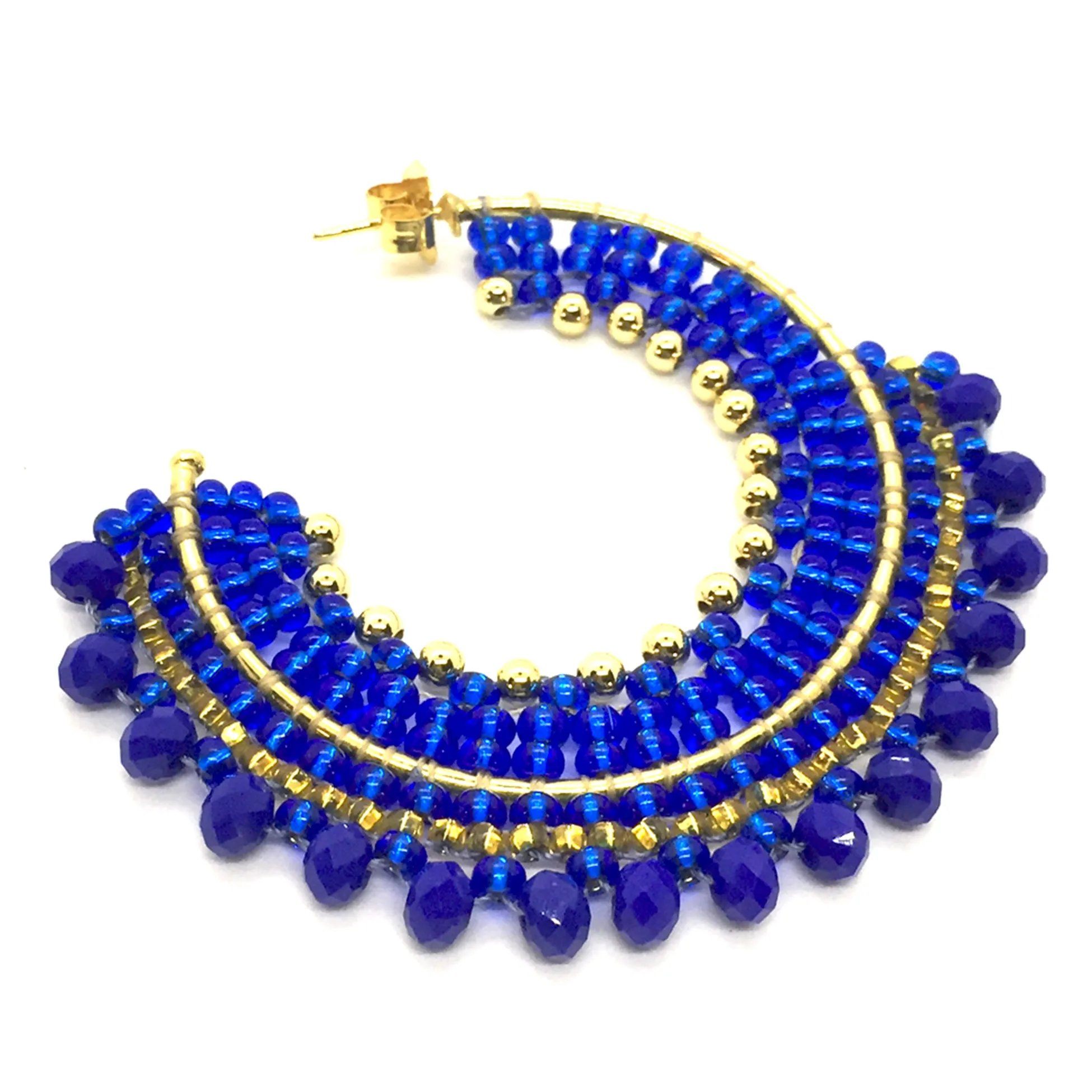 Metallic Blue Rondelle