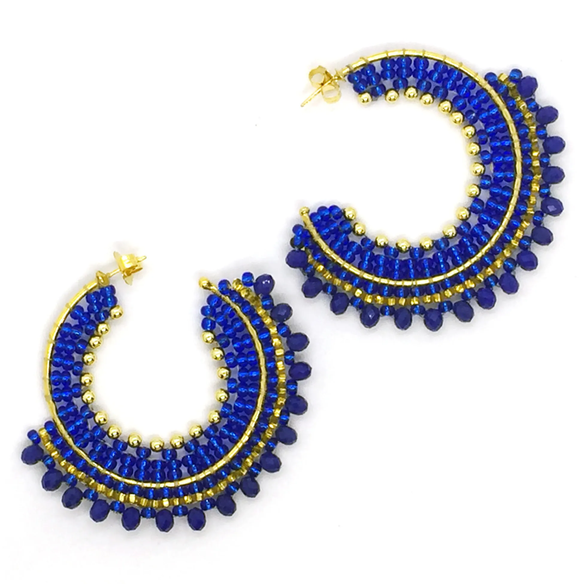 Metallic Blue Rondelle