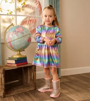 Metallic Rainbow Baby Dress