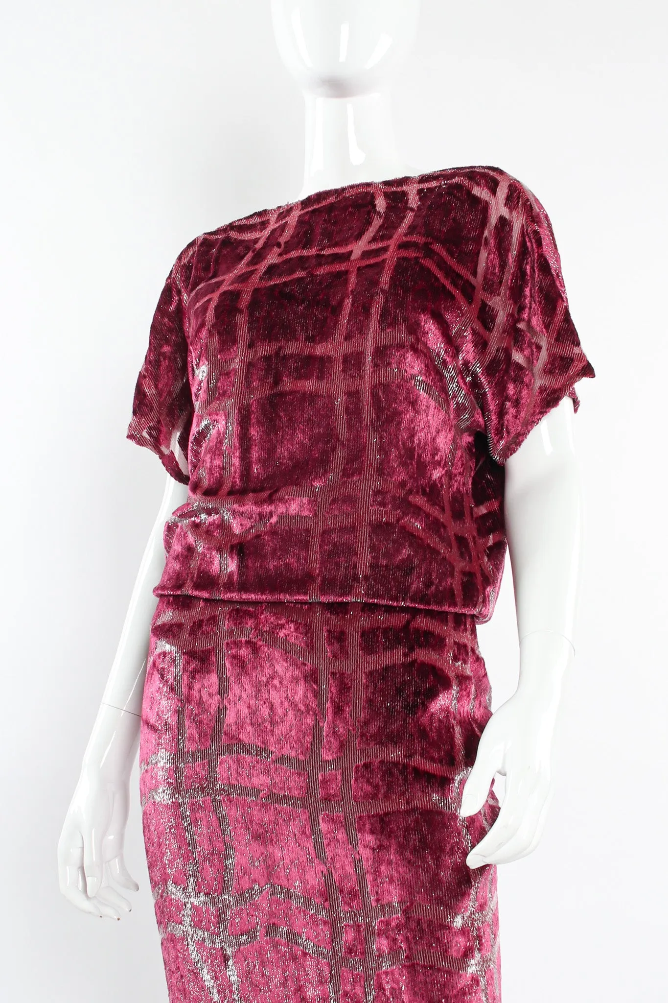 Metallic Velvet Burnout Dress