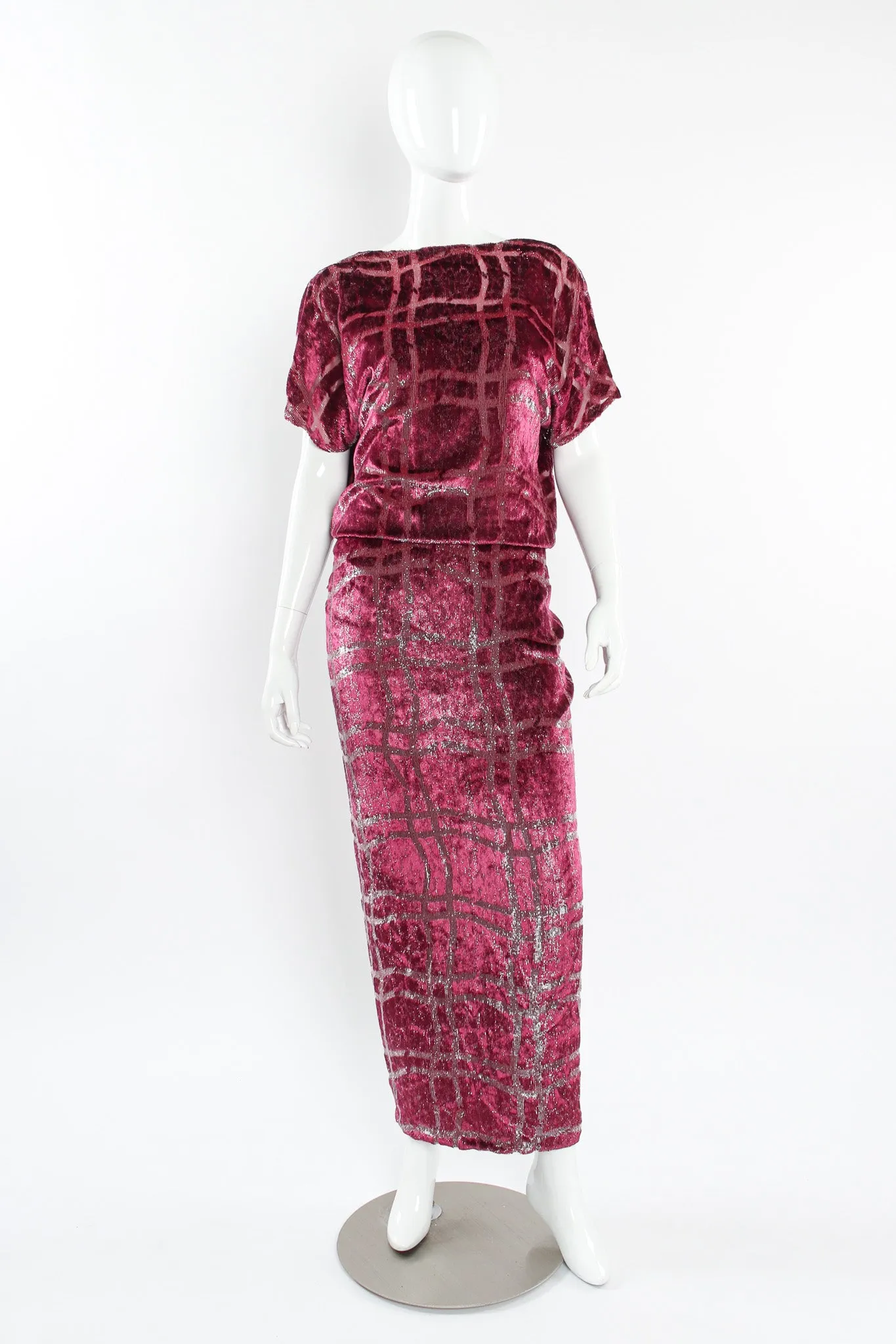 Metallic Velvet Burnout Dress