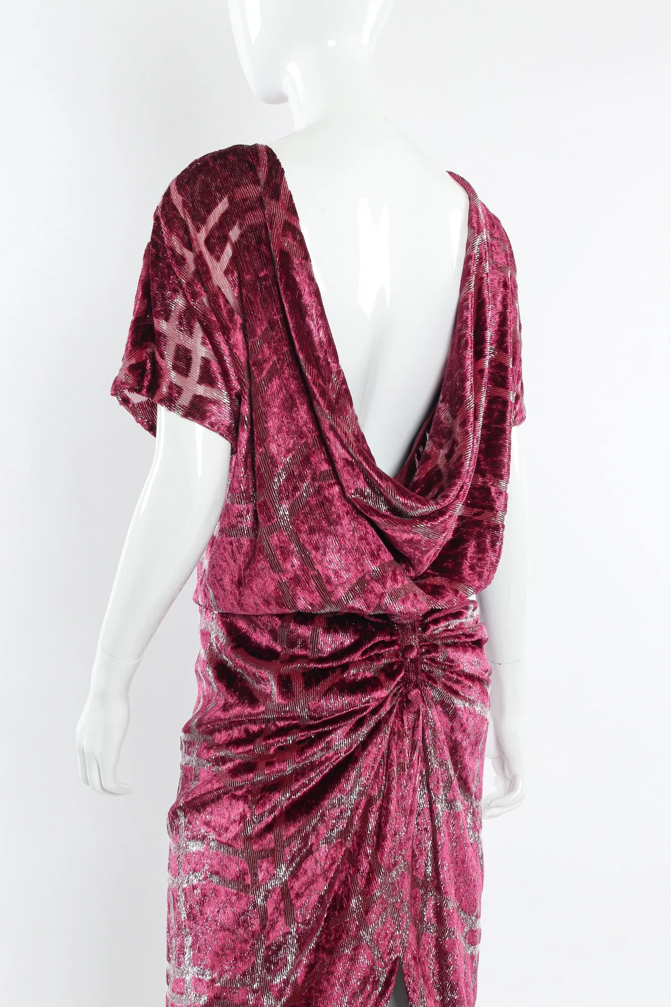 Metallic Velvet Burnout Dress