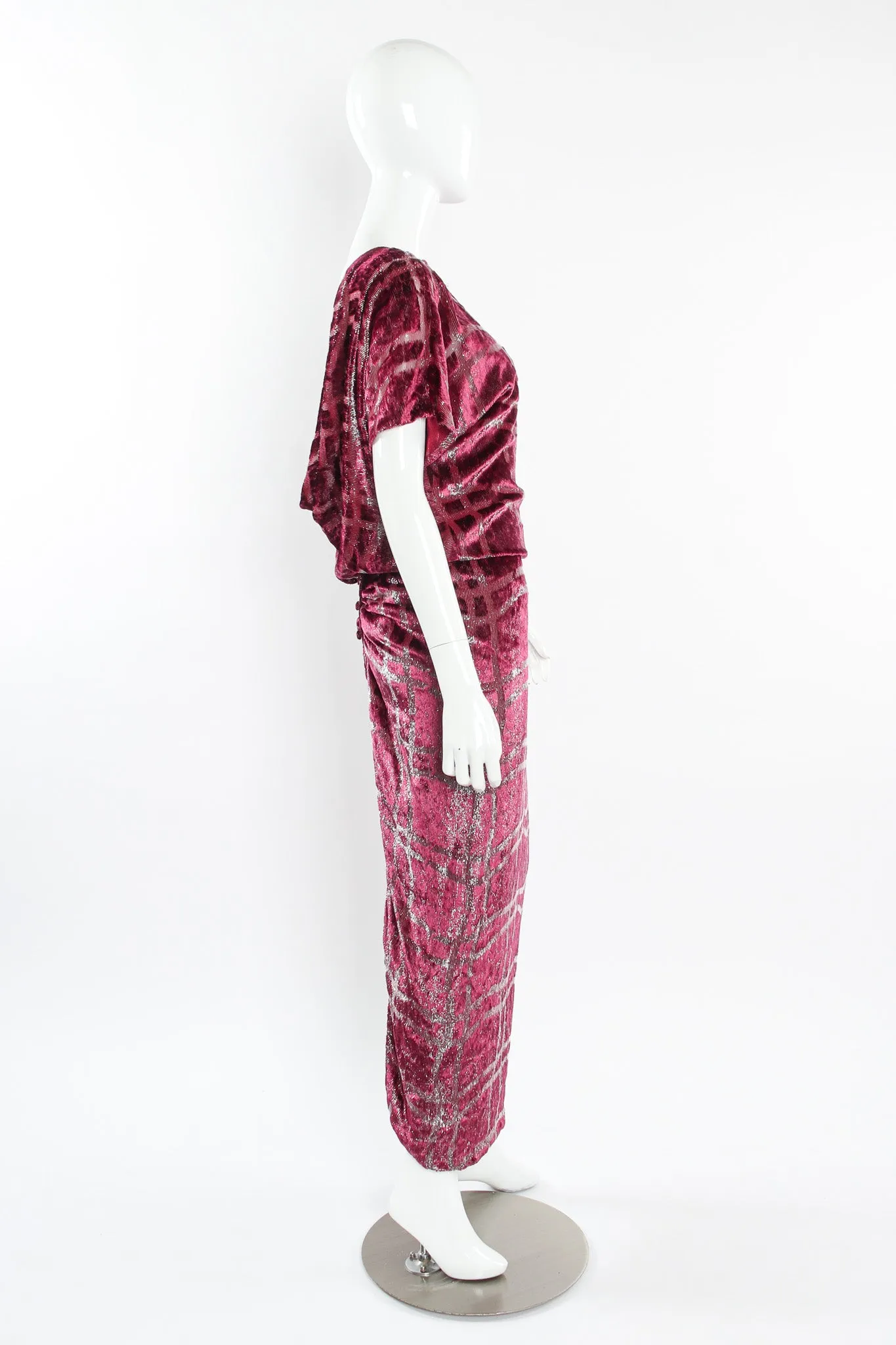 Metallic Velvet Burnout Dress