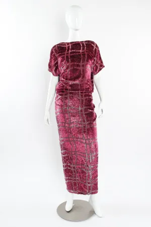 Metallic Velvet Burnout Dress