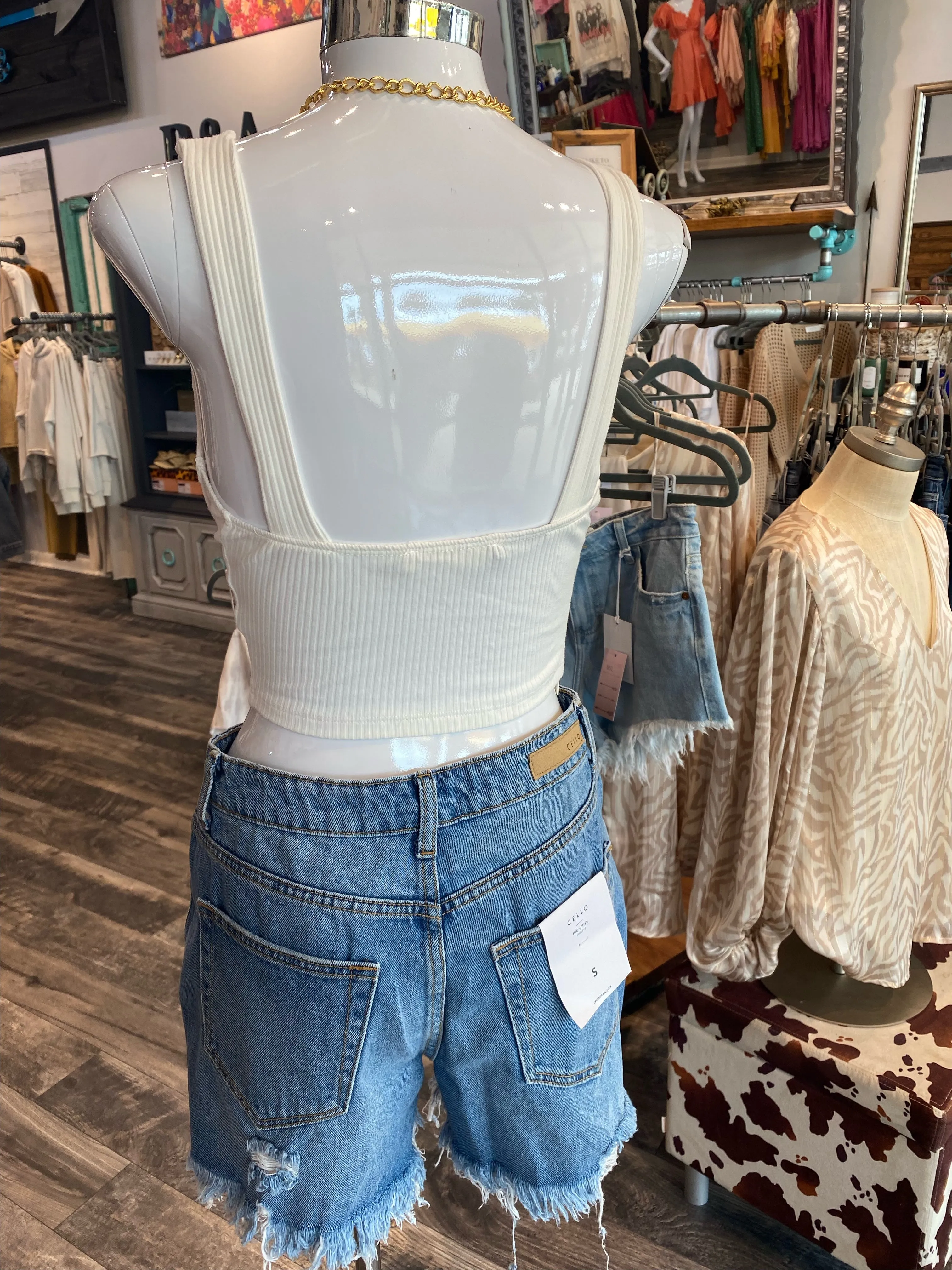 Miley Crop - White