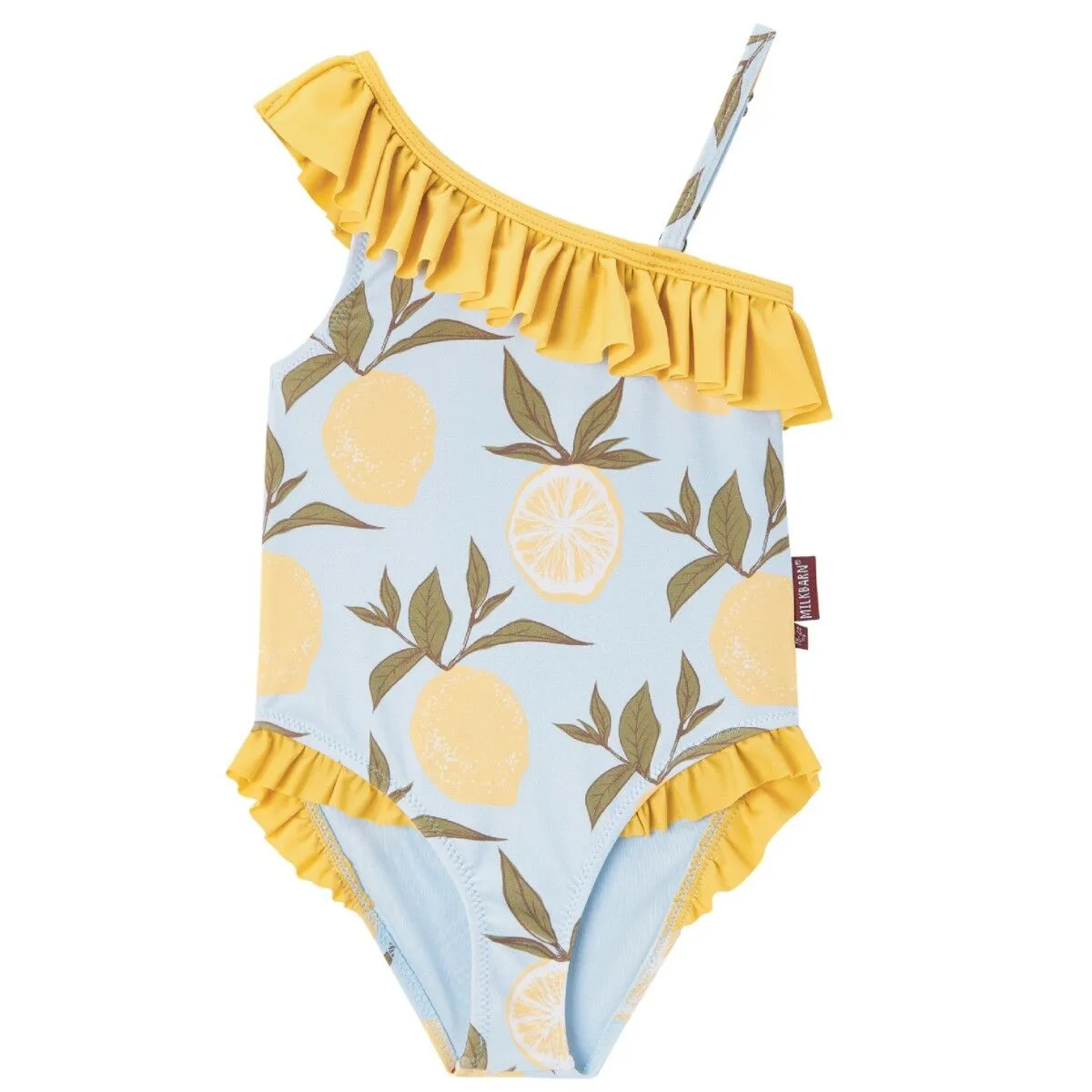 Milkbarn Lemon Off Shoulder One Piece Swimsuit