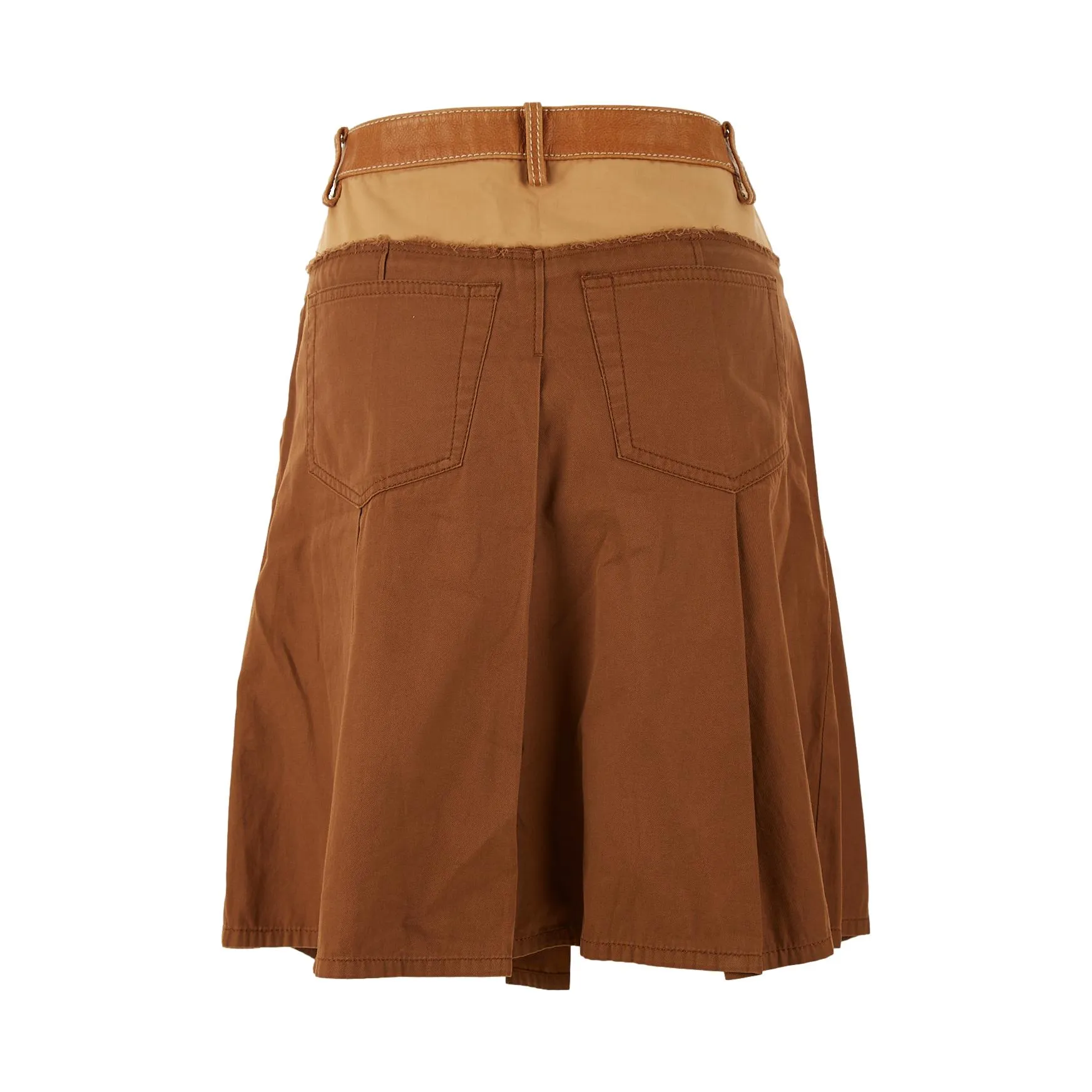 Miu Miu Brown Colorblock Skirt
