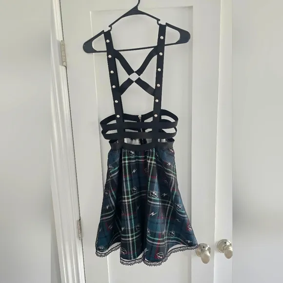 Monster High Frankie Stein Strappy Suspender Skirt Small