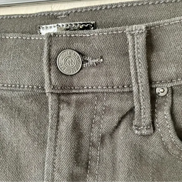 MOTHER Black High Waisted Smoking Double Micro Fray Jean Skirt