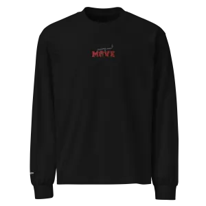 Move In Silence Embroidered Premium heavyweight long sleeve Tee