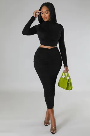 NAOMI SKIRT SET | BLACK