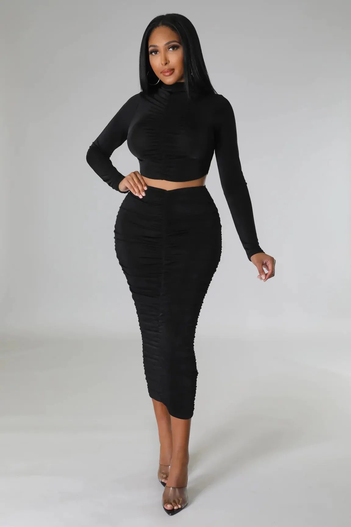 NAOMI SKIRT SET | BLACK