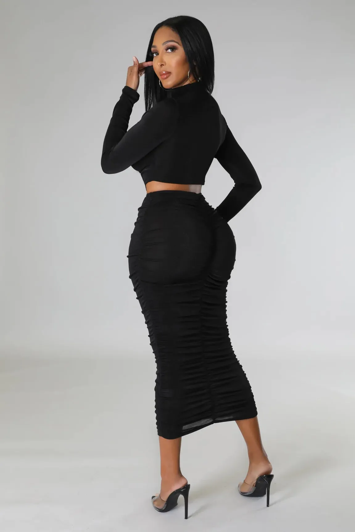 NAOMI SKIRT SET | BLACK