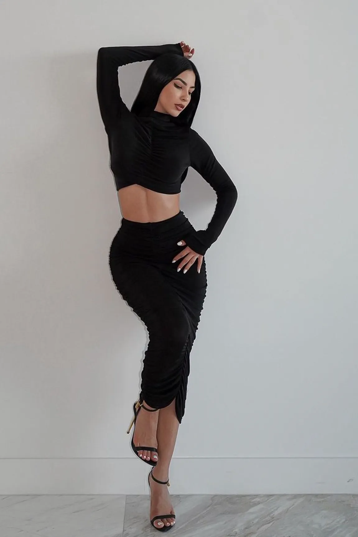NAOMI SKIRT SET | BLACK