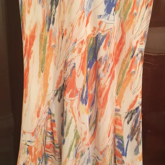 Nasty Gal Tie Dye Chiffon Bias Print multicolored  Maxi Skirt sz.0