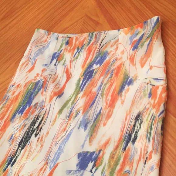 Nasty Gal Tie Dye Chiffon Bias Print multicolored  Maxi Skirt sz.0